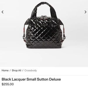 MZ Wallace NWT Black Laquer Small Sutton Deluxe -